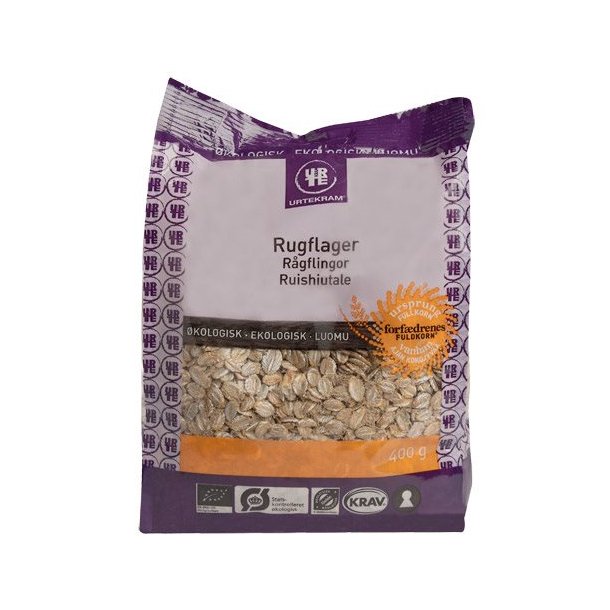 Urtekram Rugflager, kologiske - 400 g