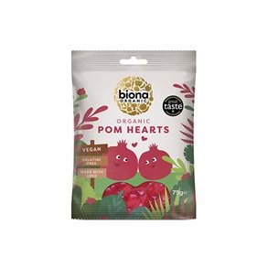 Biona Organic Vingummi Granatblehjerter, kologisk - 75 g.