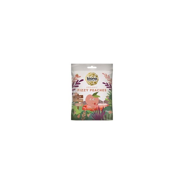 Biona Organic Vingummi Syrlige Ferskner. kologisk - 75 g.