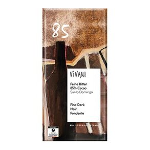 Vivani M�rk Chokolade 85%, �kologisk - 80 g.