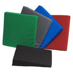 Kilepude i fast skum med bomuldsbetrk (38 x 38 x 7/1 cm)