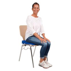 Kilepude i fast skum med bomuldsbetrk (38 x 38 x 7/1 cm)