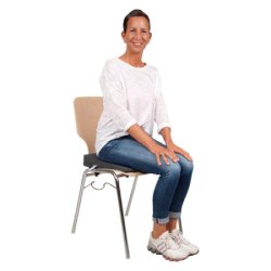 Kilepude i fast skum med bomuldsbetrk (38 x 38 x 7/1 cm)