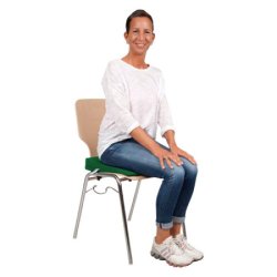 Kilepude i fast skum med bomuldsbetrk (38 x 38 x 7/1 cm)