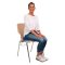 Rund kilepude med bomuldsbetrk - : 38 x 7/1 cm.