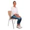 Rund kilepude med bomuldsbetrk - : 38 x 7/1 cm.