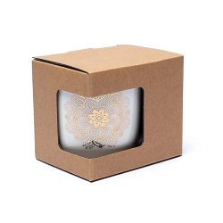 Test med krus og si - Hvid Mandala