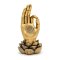 Gyan Mudra statue, Guld farvet - 12 x 10 x 21,5 cm