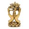 H�nder med Lotus statue, Guld farvet - 14,5 x 10 x 25 cm