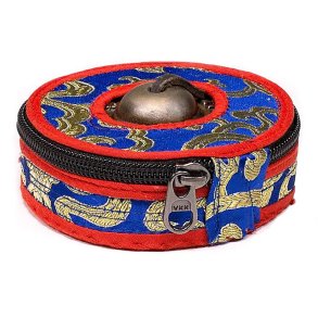 Etui til Tingshas, blå/rød/sort - Large