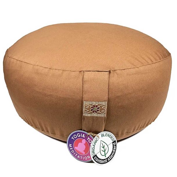 Yogi &amp; Yogini Meditationspude i �kologisk bomuld - 33x17 Brun