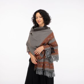 MANALI Meditationssjal - Ethno Antracit