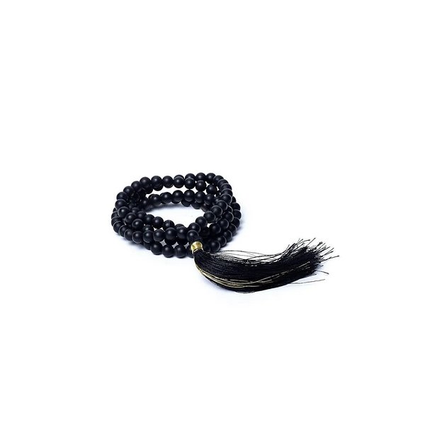 Mala Kde/Armbnd med Sort Onyx i AA kvalitet - 108 perler