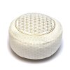 Yogi & Yogini Meditationspude med boghvedeskaller i Natur, Flower of Life - 33 x 17 cm