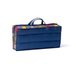 Bredygtig Rejse-Meditationspude m. tribalmnster - 43 x 43 x 3,5 cm. - Stor