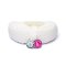 Yogi & Yogini Meditationspude Halvmne med boghvedeskaller i Natur, Flower of Life - 37 x 17 x 13 cm