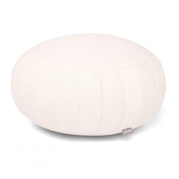 Zafu Eco Meditationspude med plisser - speltskaller - kologisk Natur