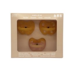 Hevea Pacifier Trial Trio-pakke 0+ mdr - Natur