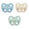 Hevea Pacifier Trial Trio-pakke 0+ mdr - Mellow Mint/ Milky White/ Baby Blue