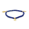 Armbnd af Lapiz Lazuli m. 3 vedhng