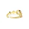 Ring m�nenfaser m. hvid agat, Justerbar - 1 stk.