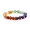Chakra armbnd med mineraler i de 7 chakra-farver - 1 stk.