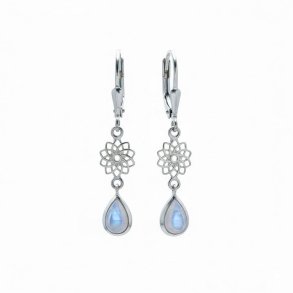 Mandala-�reringe 925 sterlings�lv med m�nesten