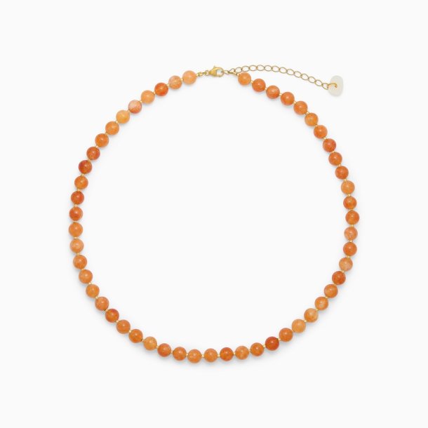SOI Orange Aventurin Krystal halskde - Glde