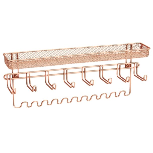 Smykkeorganizer til v�g, Rose Gold - 38,1 x 7 x 15,9 cm
