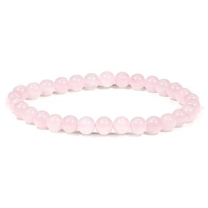 Armbånd med Rosenkvarts - 19 cm.