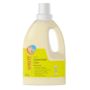 Sonett Flydende Vaskemiddel Color, kologisk, Mynte og citron - 1,5 liter