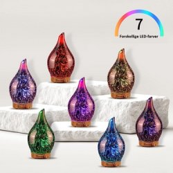 Porseme Aromadiffuser og luftfugter med glaskuppel - til teriske olier - Rose Gold