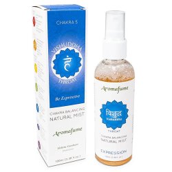 Chakra Rumspray Vishuddha - 5. Chakra m. bl.a. Orange, pebermynte og kanel - 100 ml.