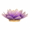 Lotus Capiz fyrfadsstage med guldfarvede kanter - Violet til lys violet