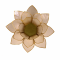 Lotus Capiz fyrfadsstage med guldfarvede kanter - natur/rhvid