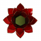 Lotus Capiz fyrfadsstage 1. Chakra - Rd med guldkant