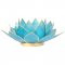 Lotus Capiz fyrfadsstage 5. Chakra - Bl med guldkant