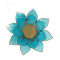 Lotus Capiz fyrfadsstage 5. Chakra - Bl med guldkant