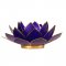 Lotus Capiz fyrfadsstage 6. Chakra - Indigo med guldkant