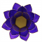 Lotus Capiz fyrfadsstage 6. Chakra - Indigo med guldkant