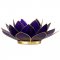 Lotus Capiz fyrfadsstage 7. Chakra - Violet med guldkant