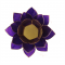 Lotus Capiz fyrfadsstage 7. Chakra - Violet med guldkant