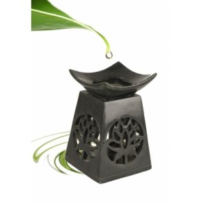 Aromaterapilampe til fyrfadslys med Lotussymbol