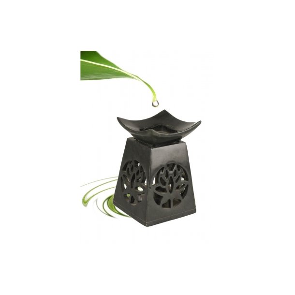 Aromaterapilampe til fyrfadslys med Lotussymbol