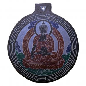 Skiffer relief - med Buddha symbol