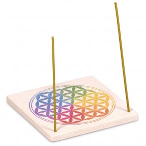 Rgelsespindeholder i sandsten med Flower of Life