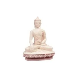 Buddha Statue i hvid - 22 cm.