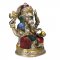 Ganesha Statue med mosaik dekoration - 20 cm.