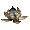 Atmosfrisk Lotus fyrfadsstage - 10,5 x 19 cm.