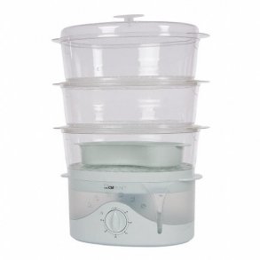 Dampkoger med 3 beholdere til opvarmning af urtestempler